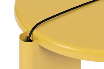 Table d'appoint Lolly 56 cm - Ochre yellow gloss - Hem