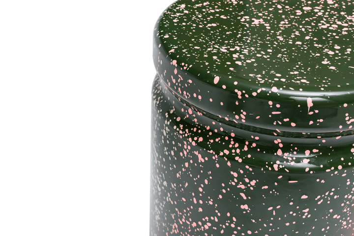 Tabouret Last Ø32x44 cm, Green-pink splatter Hem
