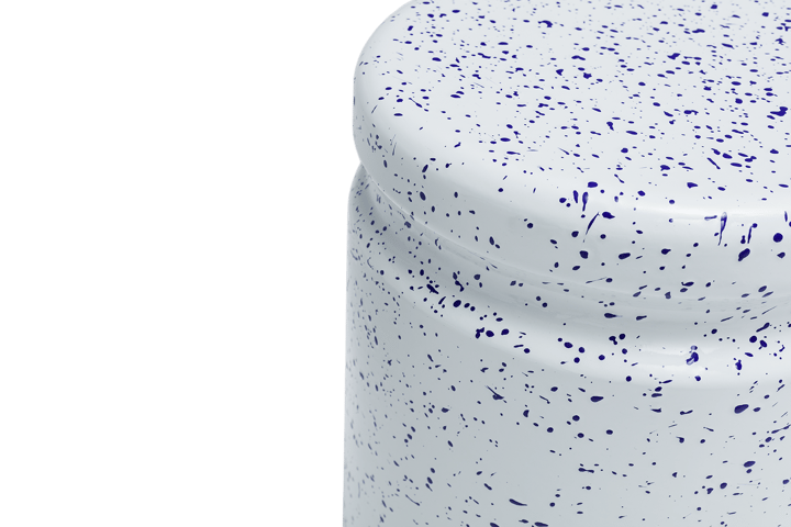 Tabouret Last Ø32x44 cm, White-blue splatter Hem
