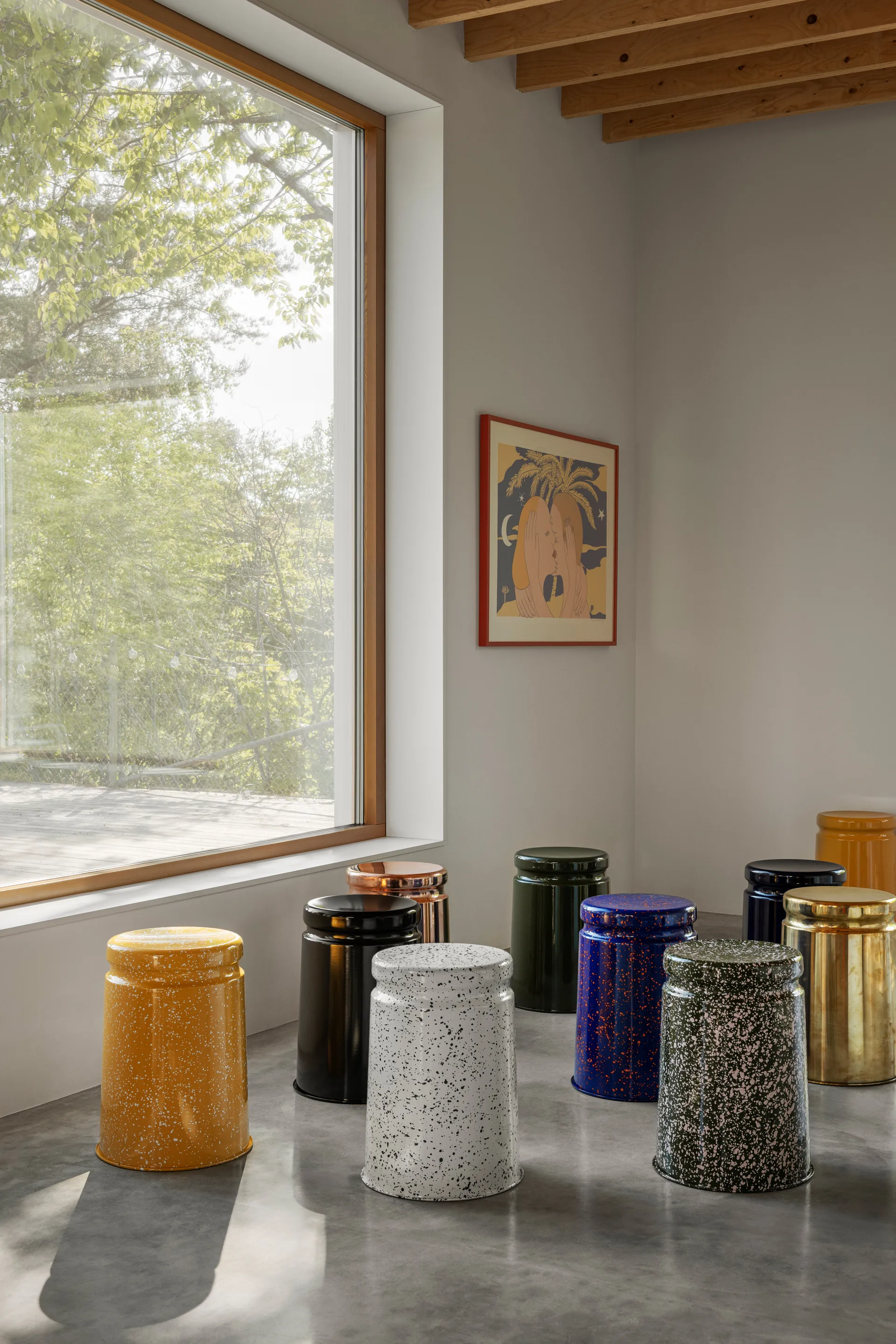 Tabouret Last Ø32x44 cm, White Hem