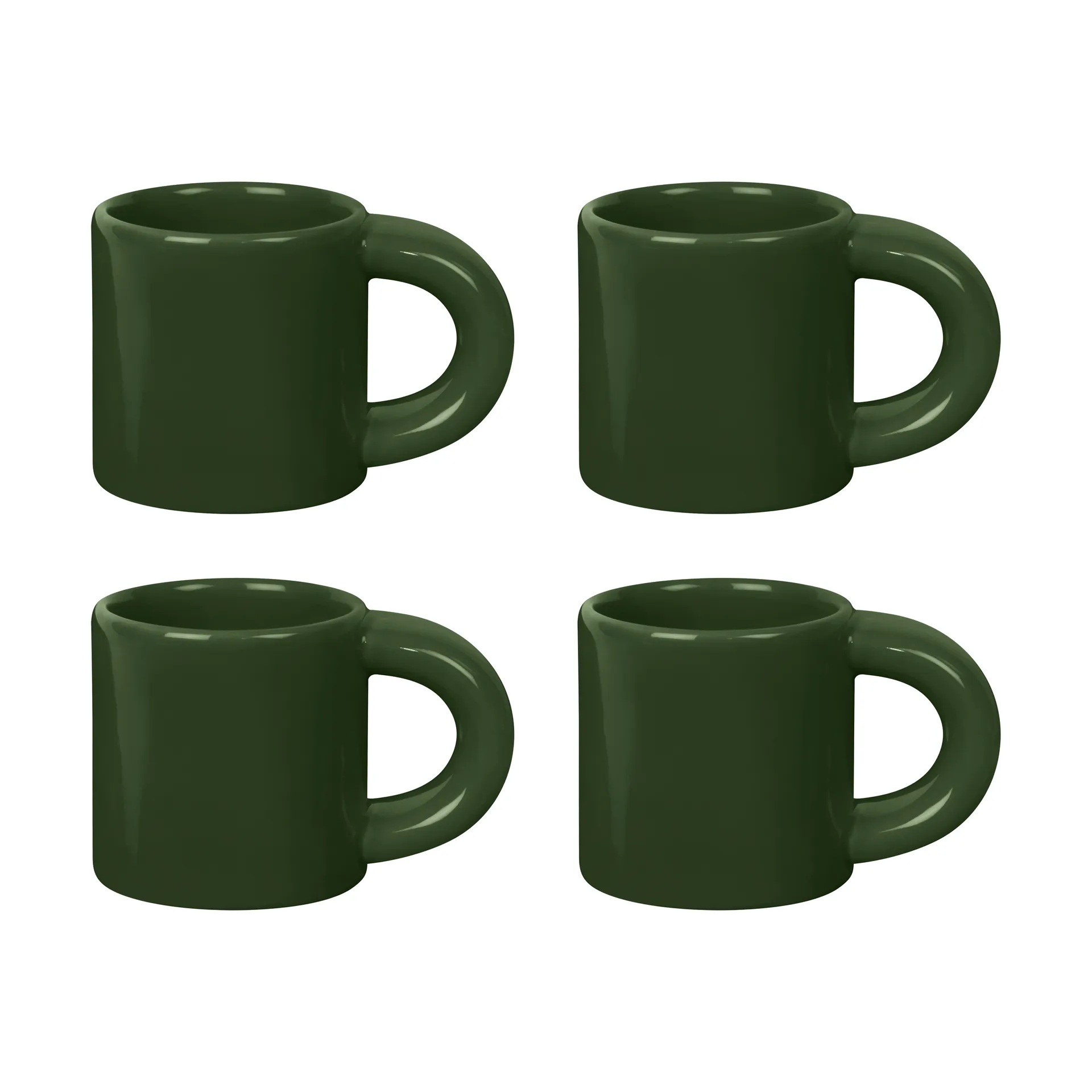 Tasse à espresso Bronto 10 cl Lot de 4, Green Hem