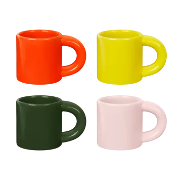 Tasse à espresso Bronto 10 cl Lot de 4 - Multi - Hem