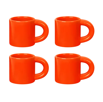 Tasse à espresso Bronto 10 cl Lot de 4 - Orange - Hem