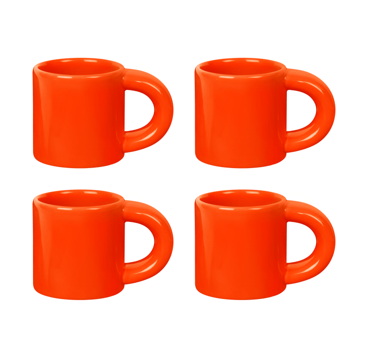 Tasse à espresso Bronto 10 cl Lot de 4 - Orange - Hem