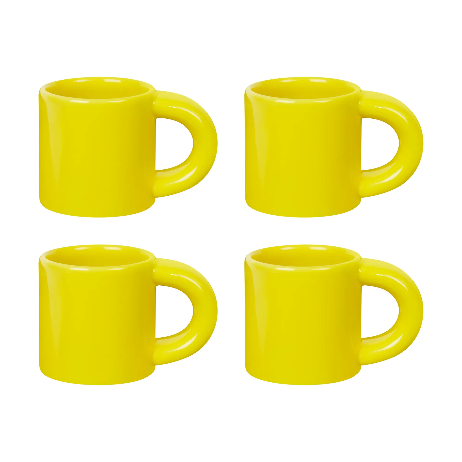 Tasse à espresso Bronto 10 cl Lot de 4, Yellow Hem