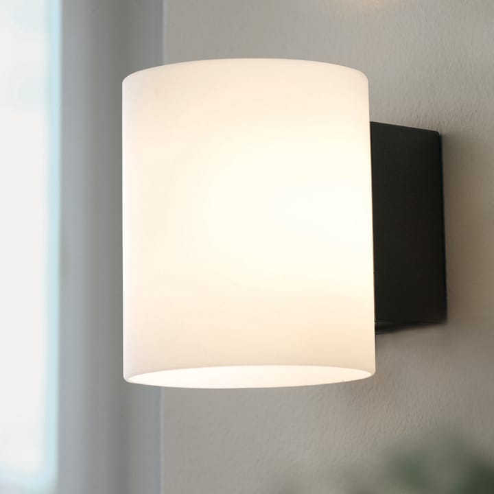 Applique murale Evoke grande, anthracite-verre blanc Herstal