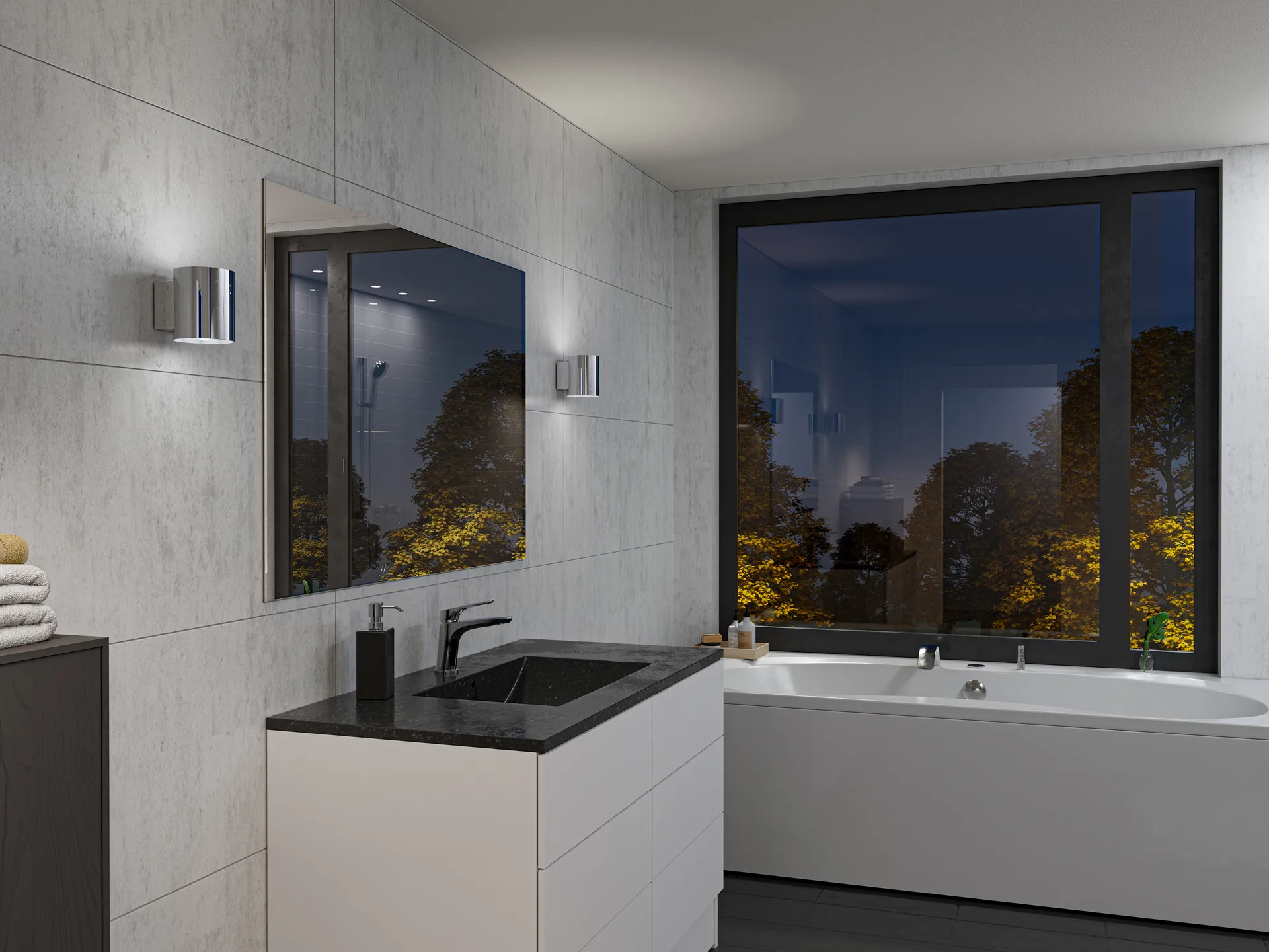 Applique murale Evoke small, Chrome Herstal