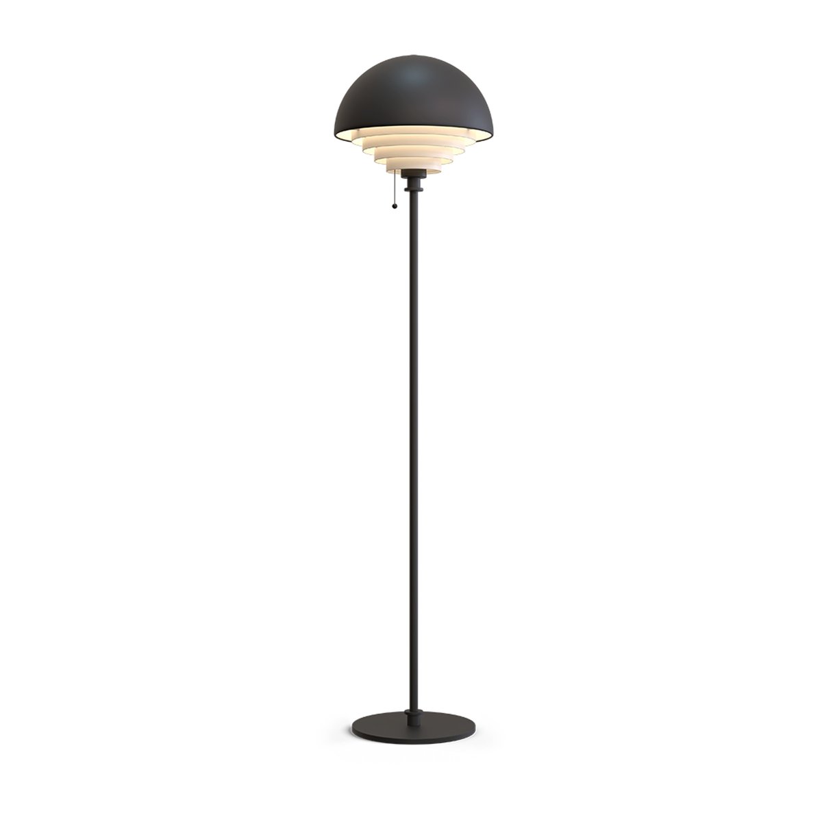 Herstal Lampadaire Motown 150 cm Noir | Design Scandinave | Lampes sur pieds | Noir