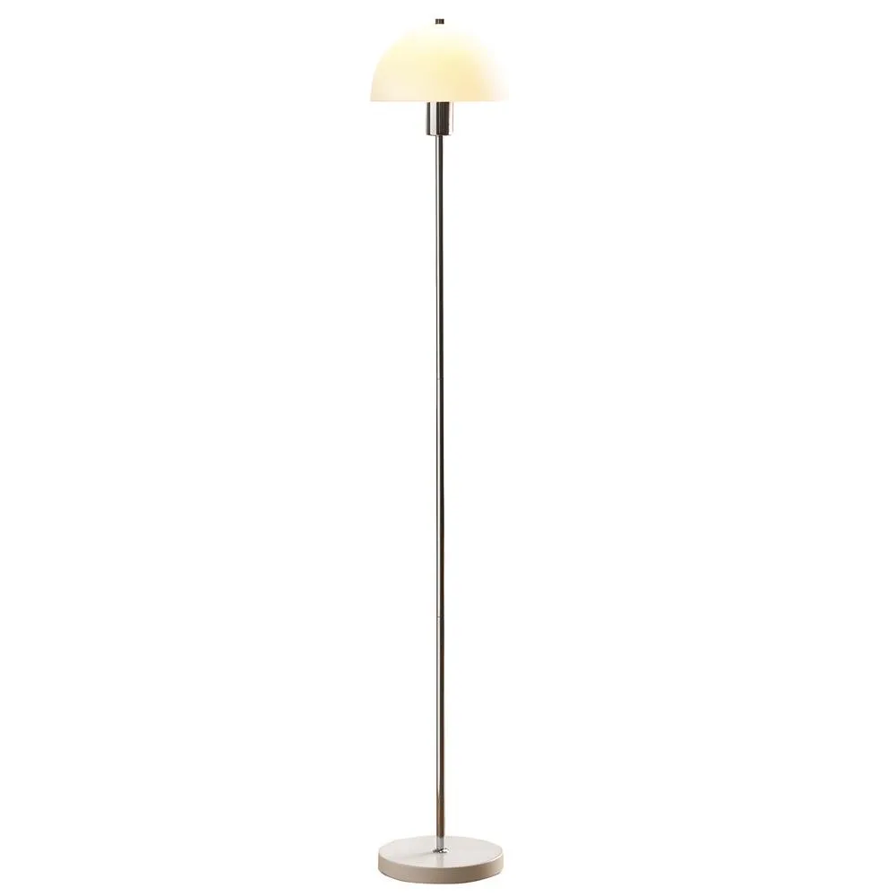 Lampadaire Vienda, verre blanc Herstal