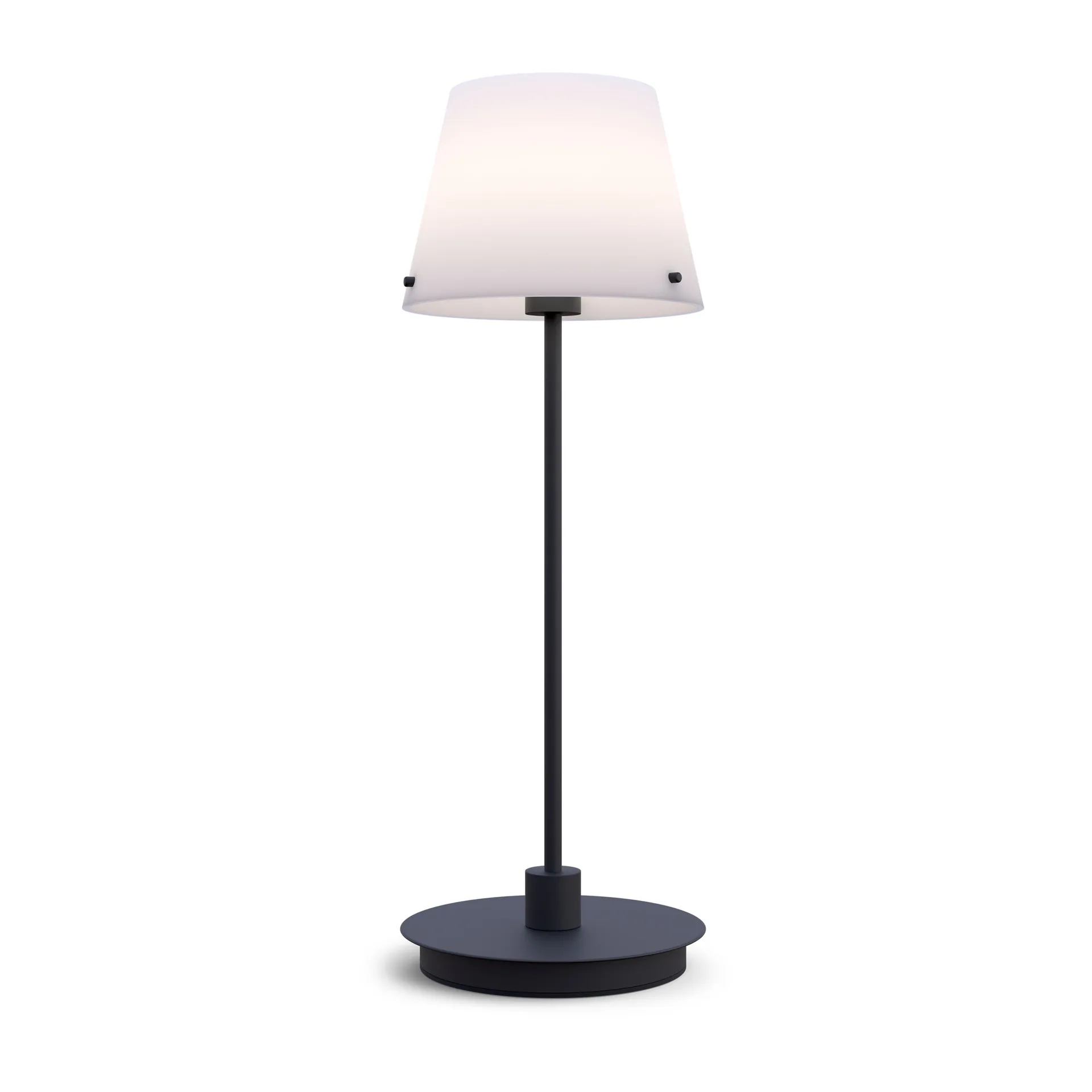 Lampe de table Gil il Grande, Noir-verre opale Herstal
