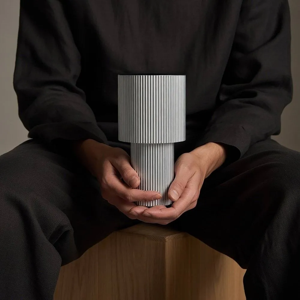 Lampe de table portable Iluma, Argent Herstal