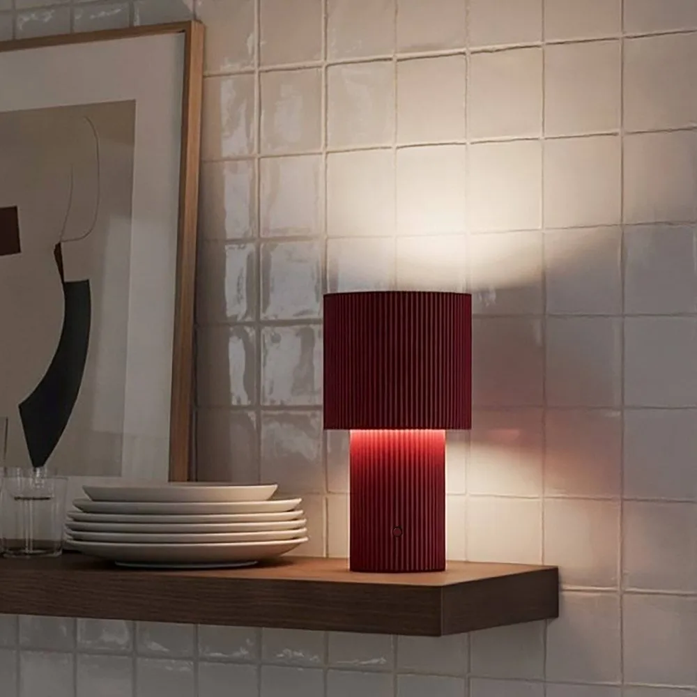 Lampe de table portable Iluma, Rouge Herstal
