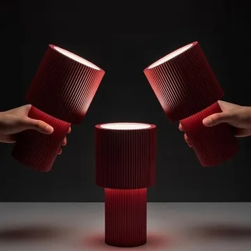 Lampe de table portable Iluma - Rouge - Herstal