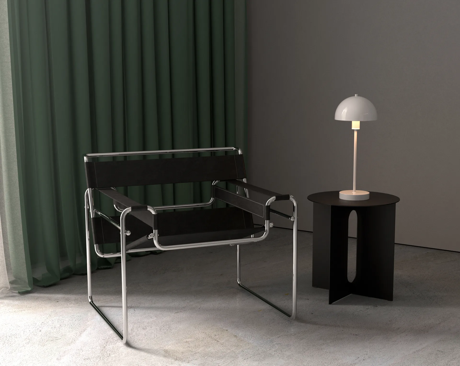 Lampe de table Vienda, Blanc brillant Herstal