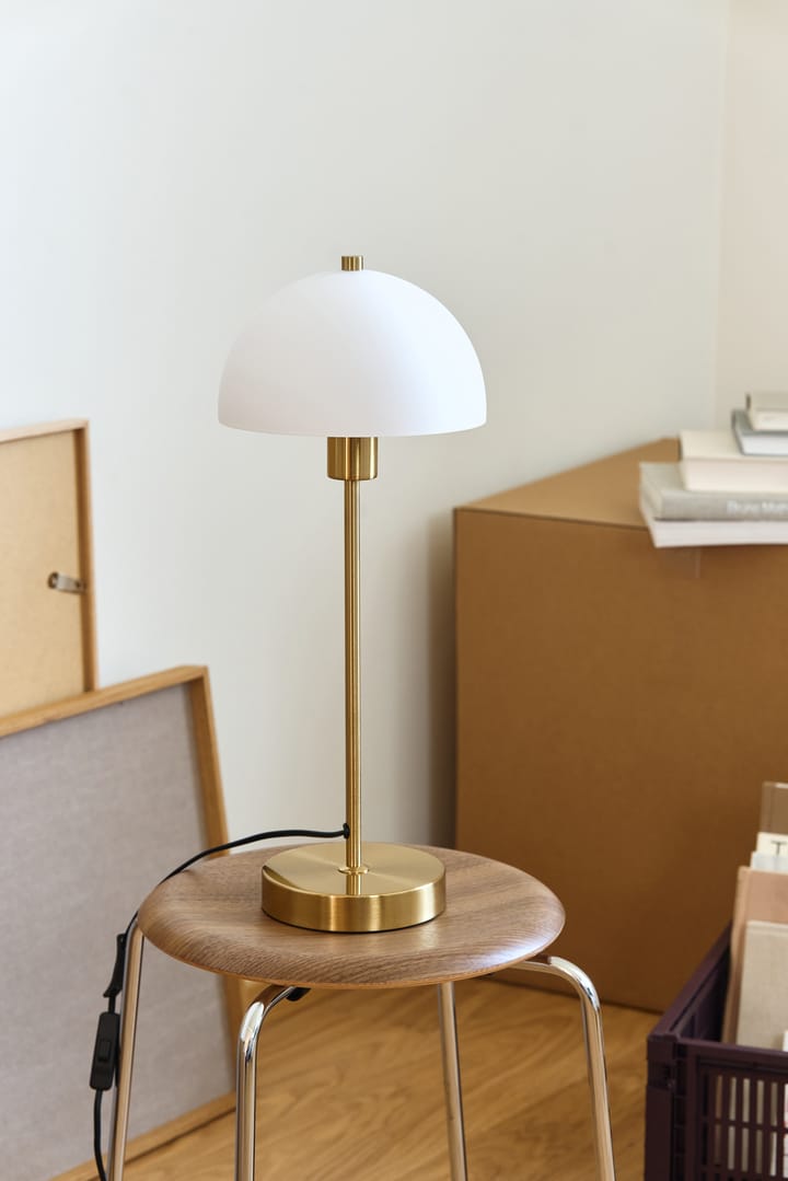 Lampe de table Vienda, laiton-blanc Herstal