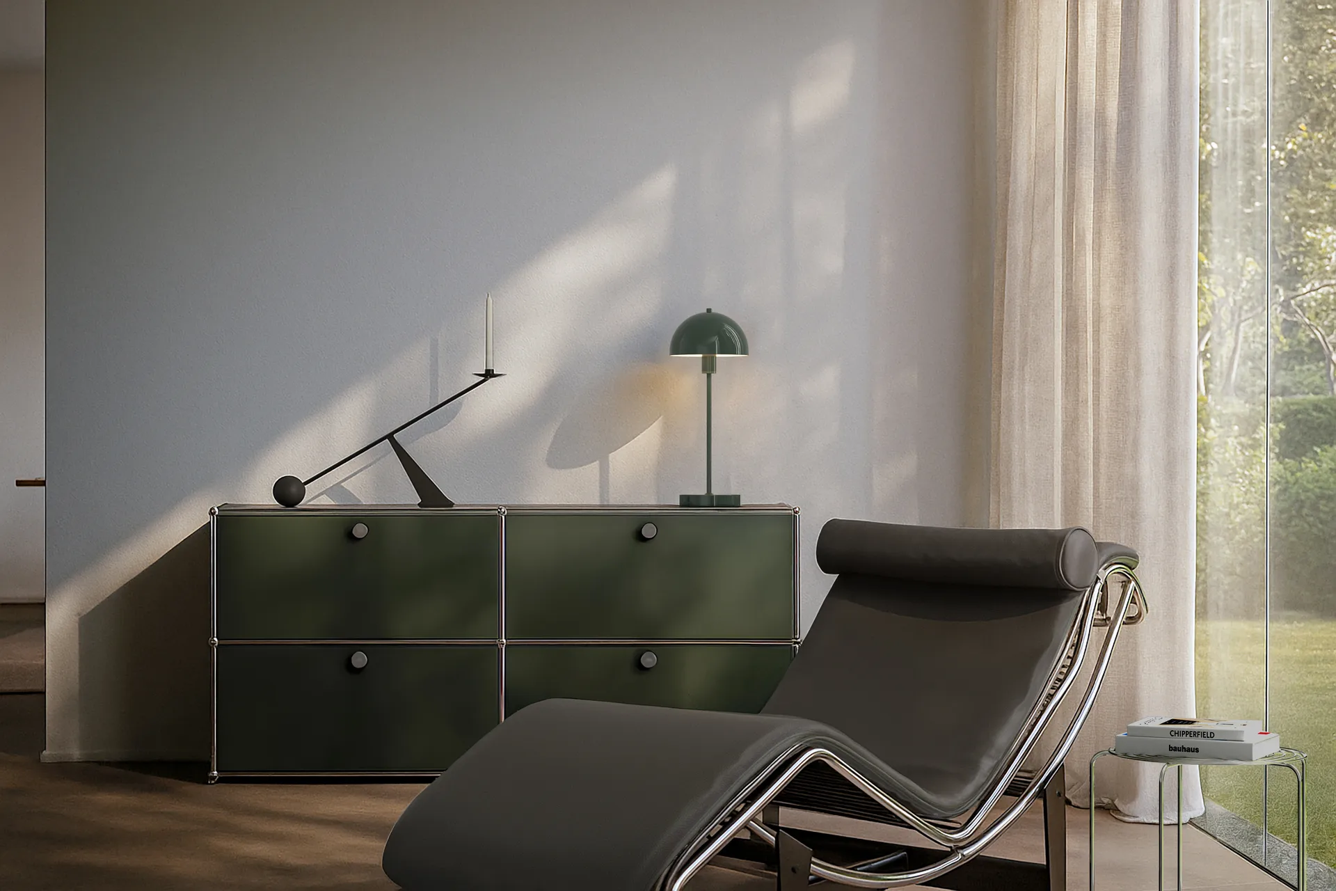 Lampe de table Vienda, Oak leaf green Herstal