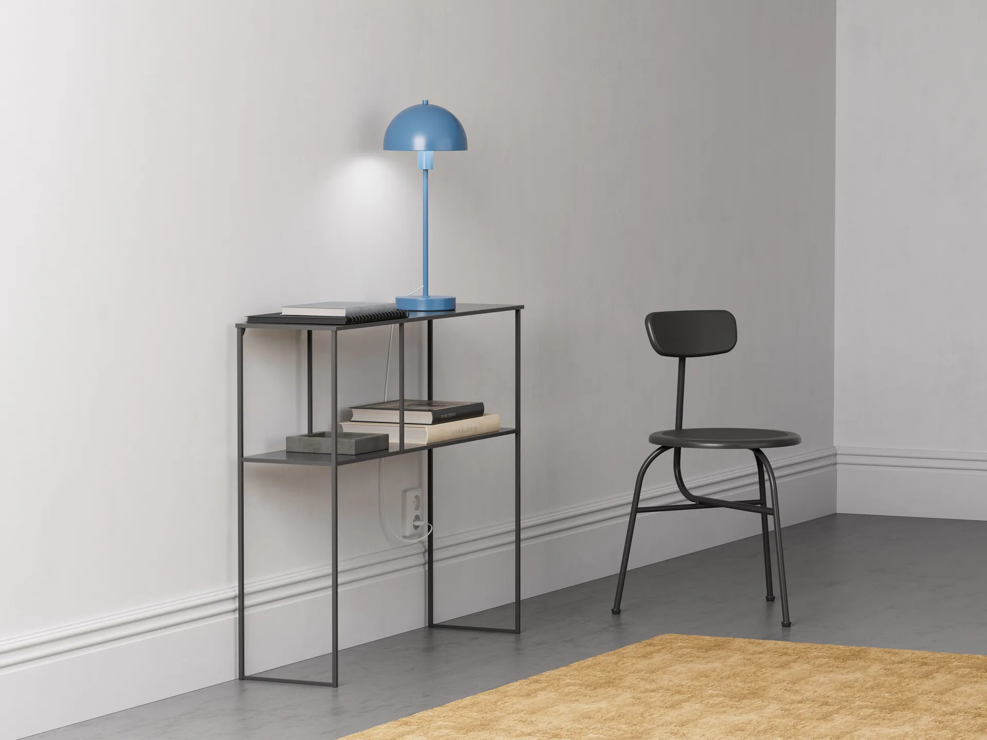 Lampe de table Vienda, Ocean blue Herstal