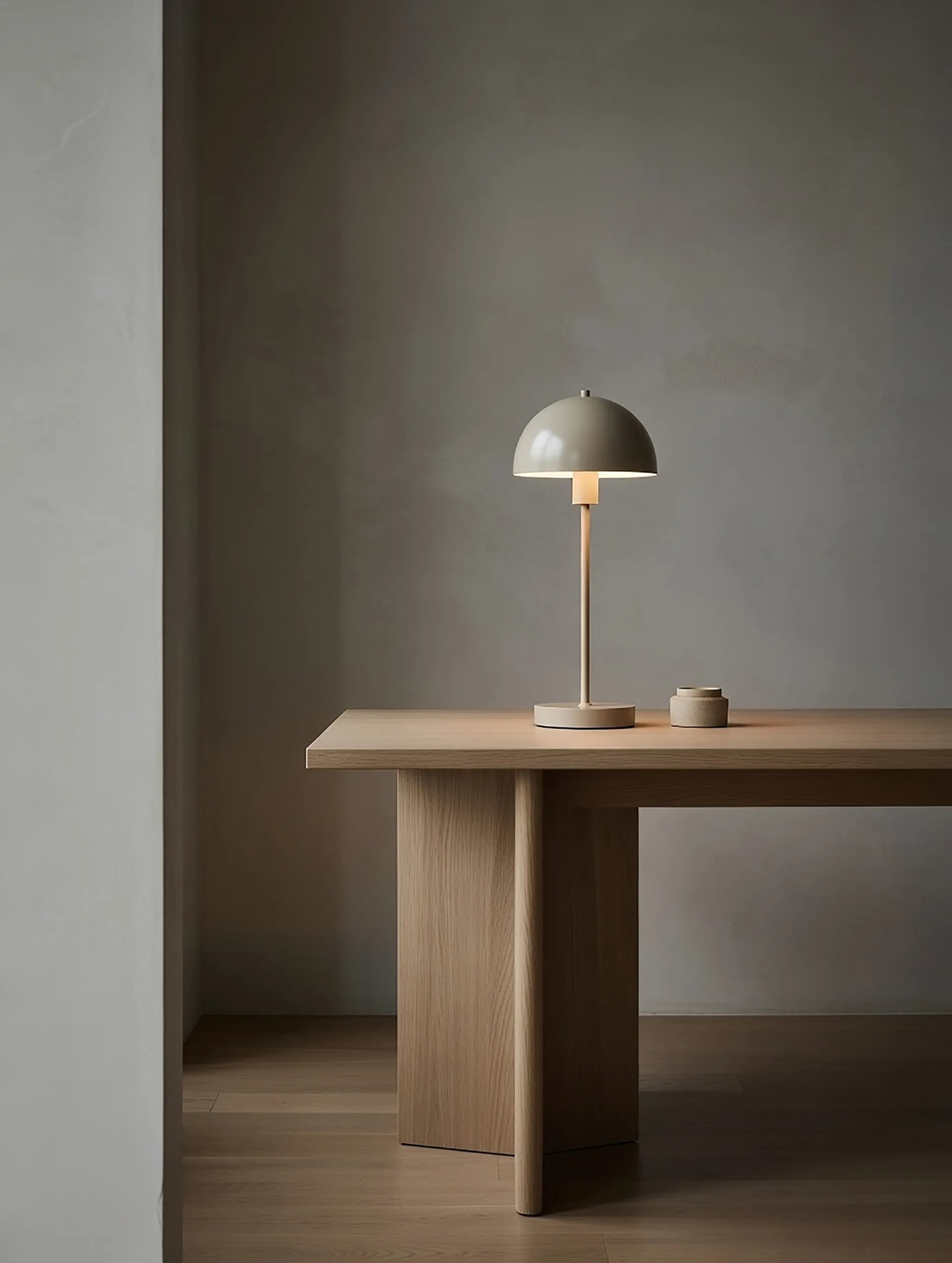 Lampe de table Vienda, Putty grey Herstal