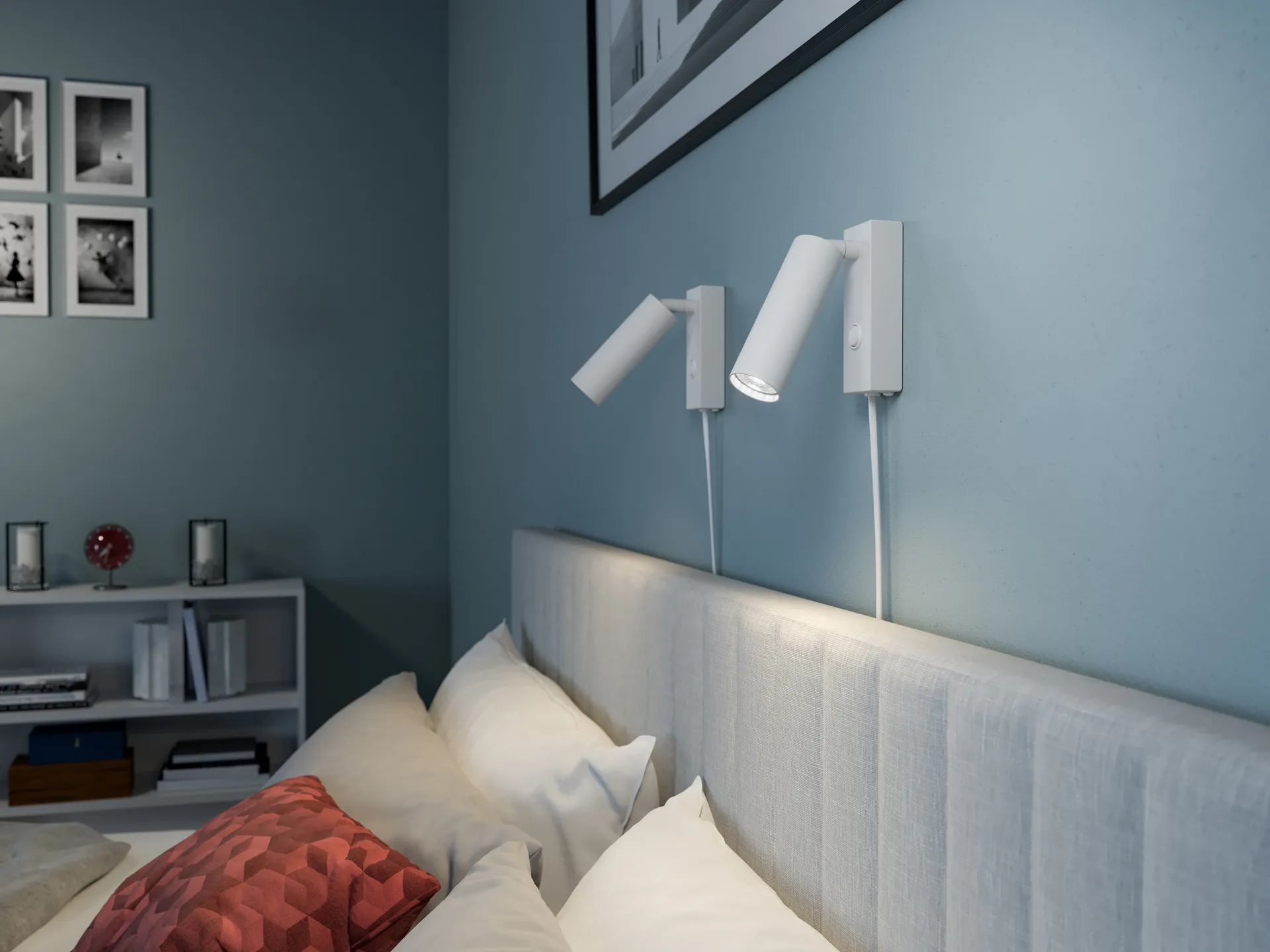 Lampe murale Pipeline, Blanc mat Herstal