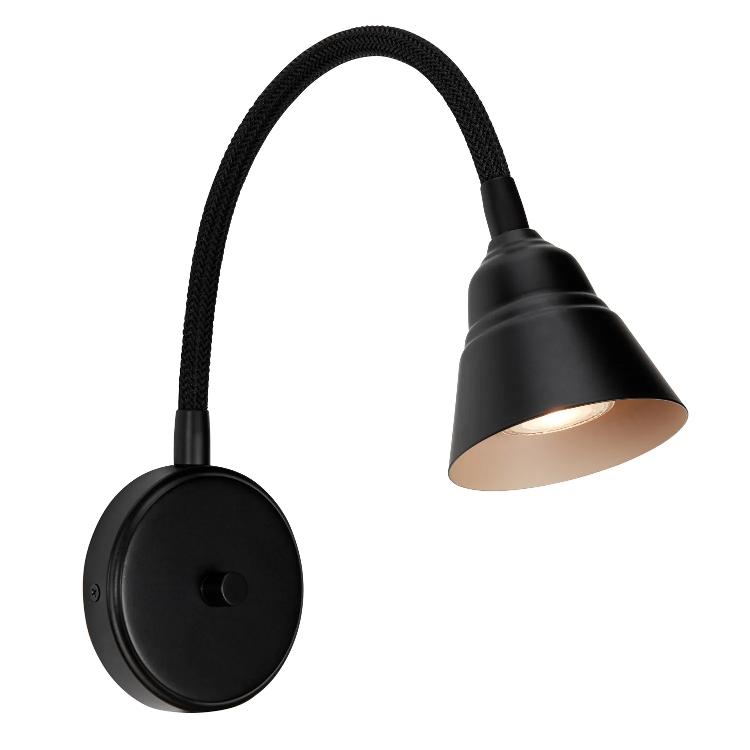 Lampe murale Relief, Noir mat Herstal