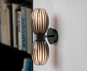 Lampe murale Tentacle duo 34 cm - Noir-fumée - Herstal
