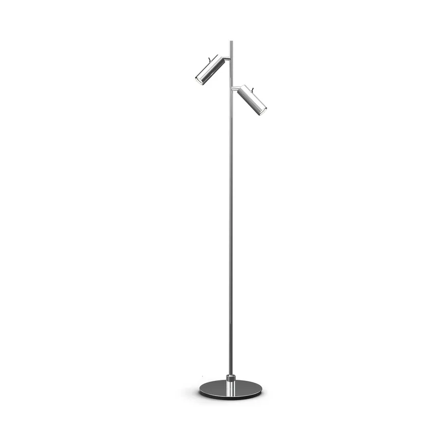 Lampe sur pied Pipeline, Chrome-double Herstal
