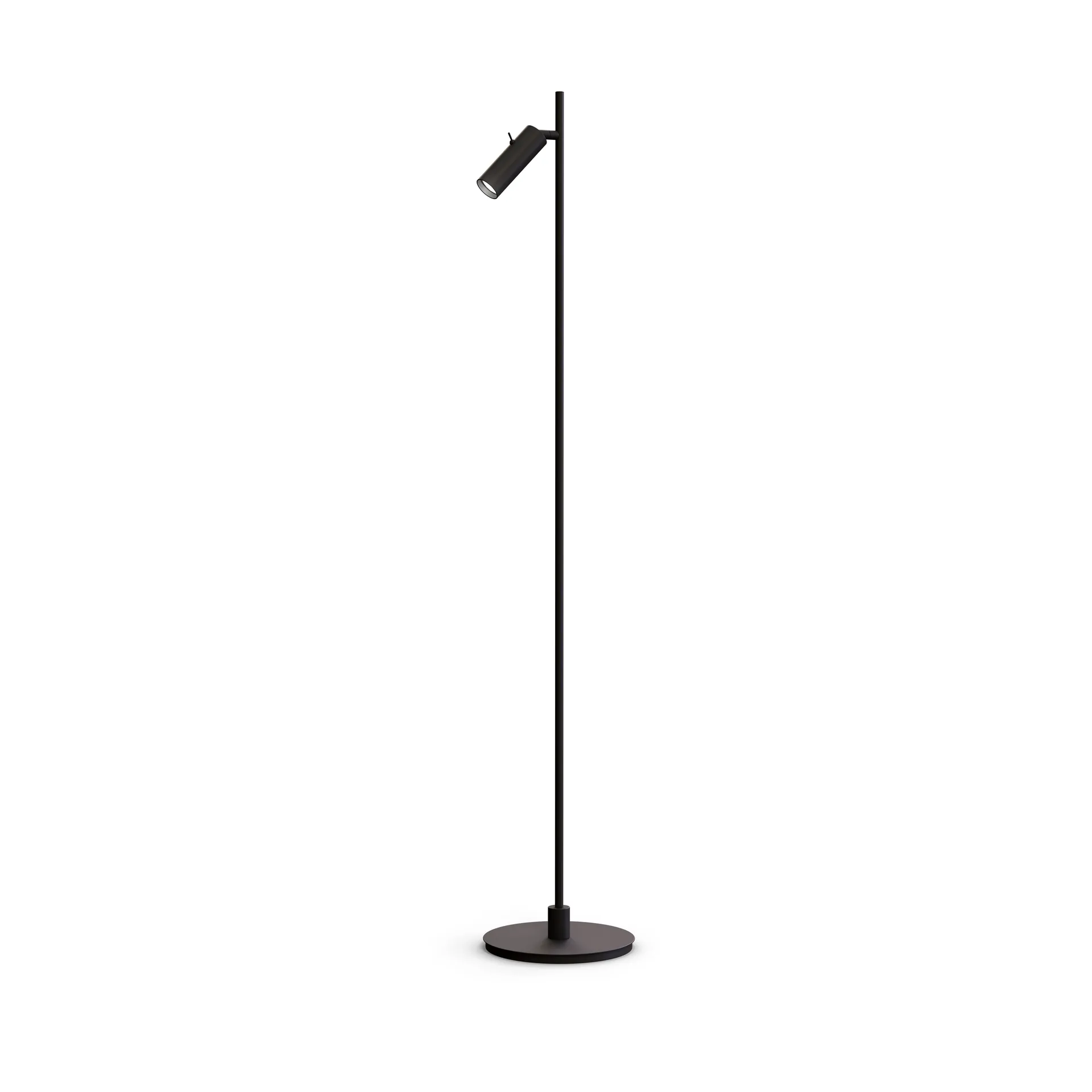 Lampe sur pied Pipeline, Noir mat Herstal