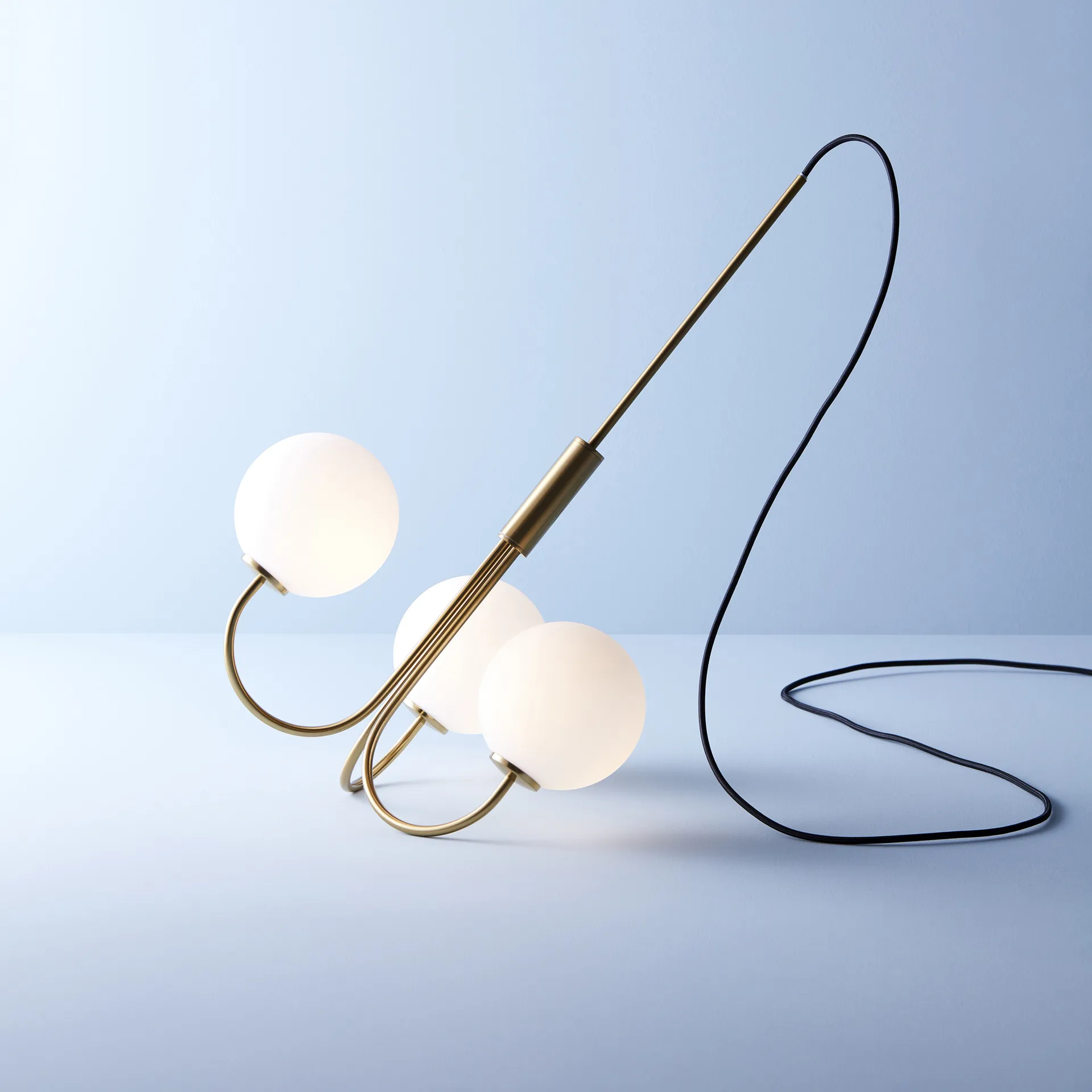 Lustre Ballon Ø 45 cm, laiton Herstal