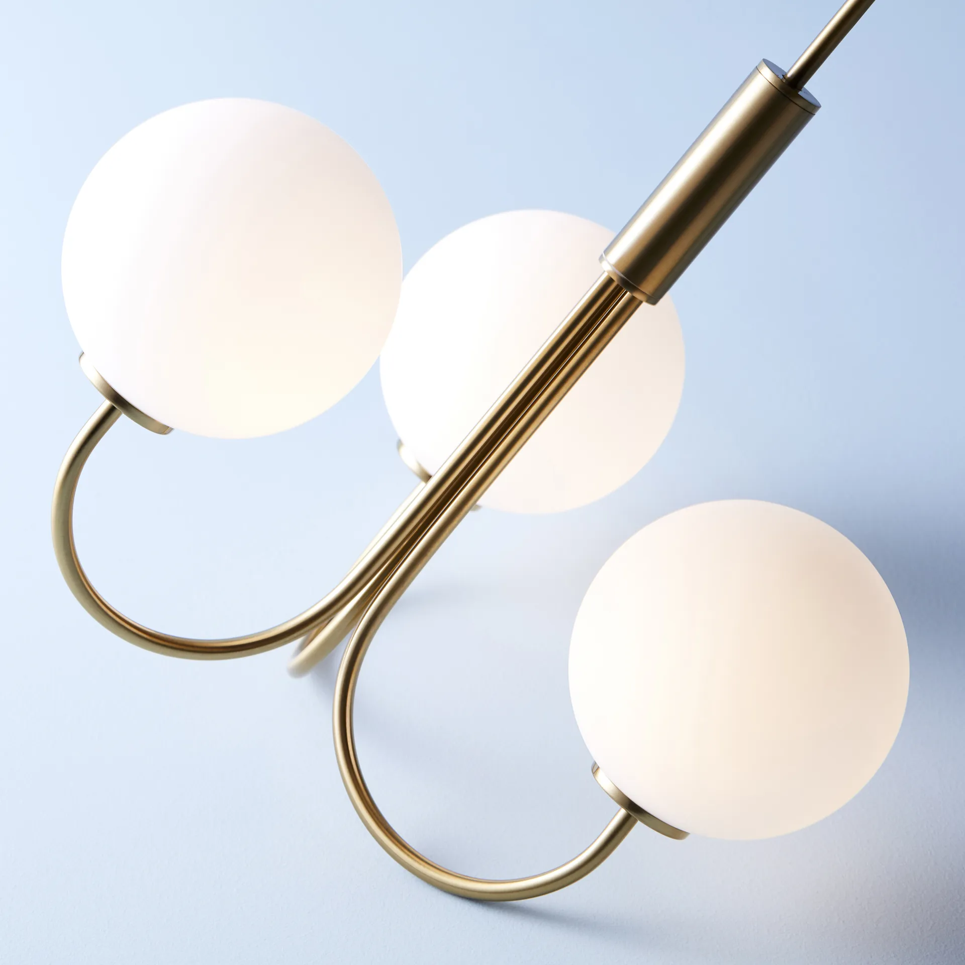 Lustre Ballon Ø 45 cm, laiton Herstal