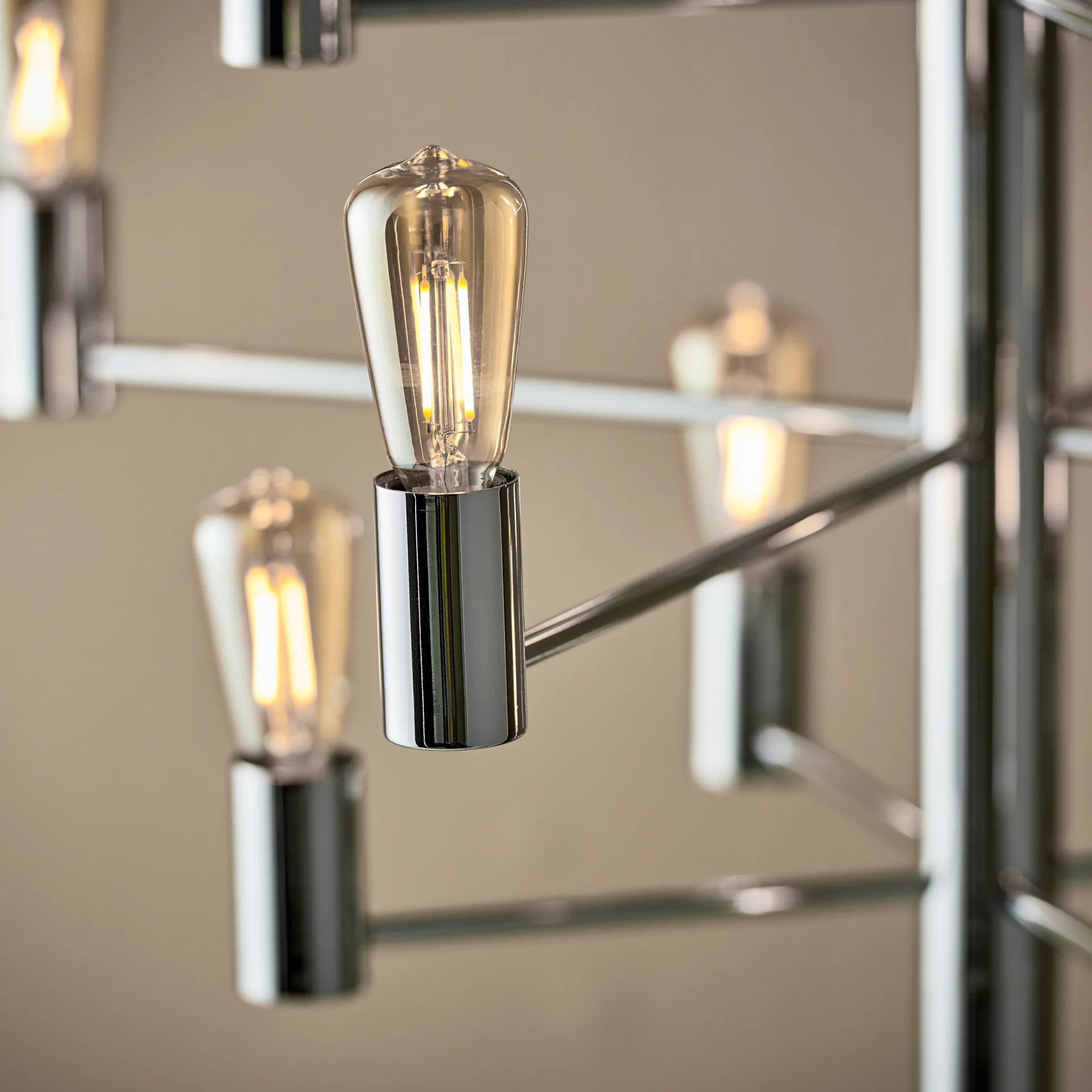 Lustre Manola 12 lumières, chrome Herstal