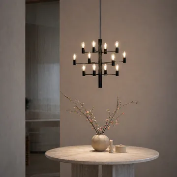 Lustre Manola 12 lumières - noir - Herstal