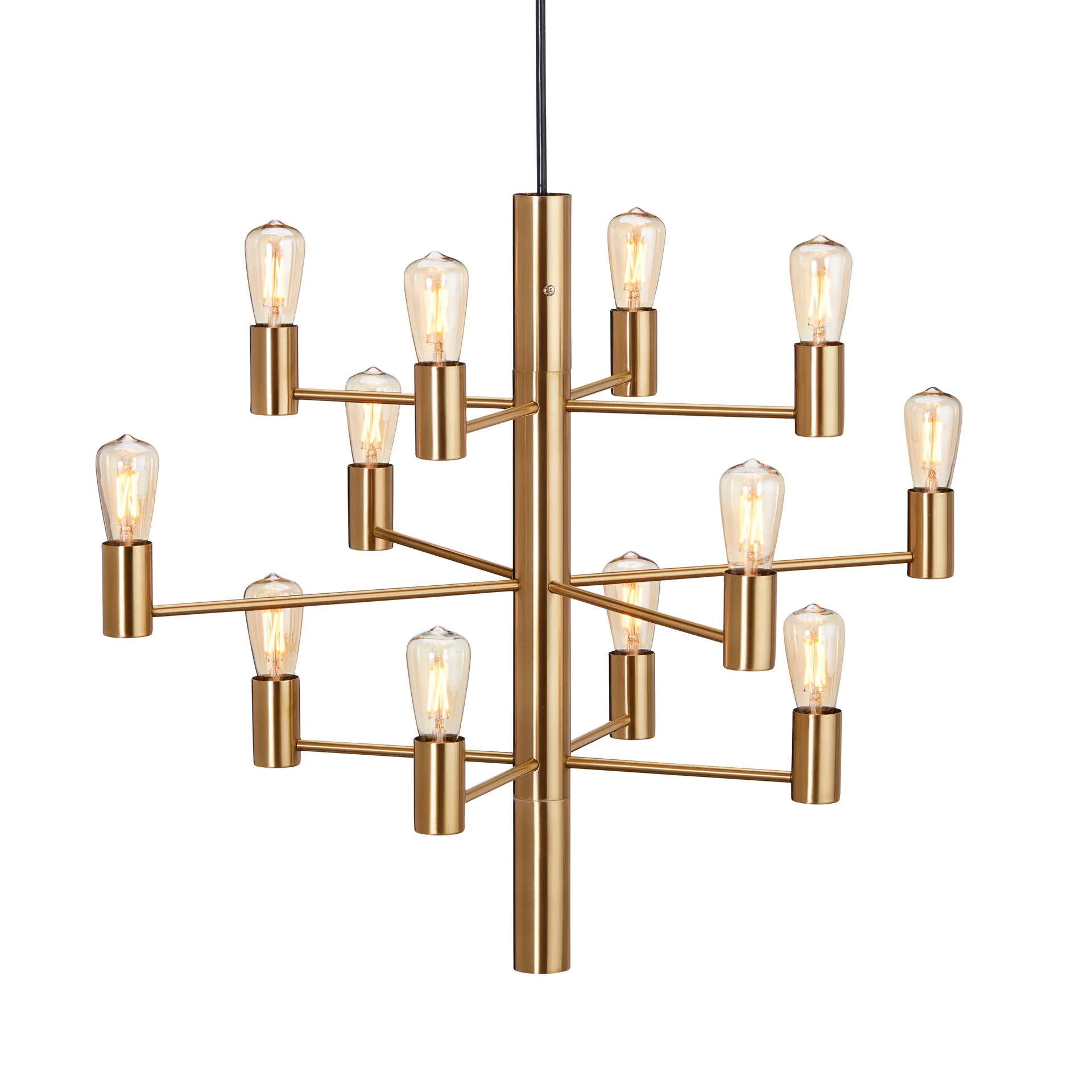 Lustre Manola 12 lumières, Satin brass Herstal