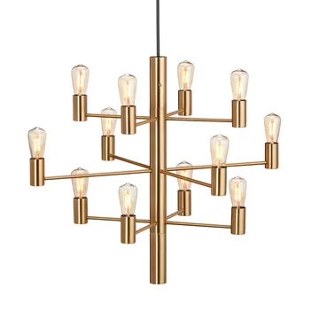 Lustre Manola 12 lumières - Satin brass - Herstal