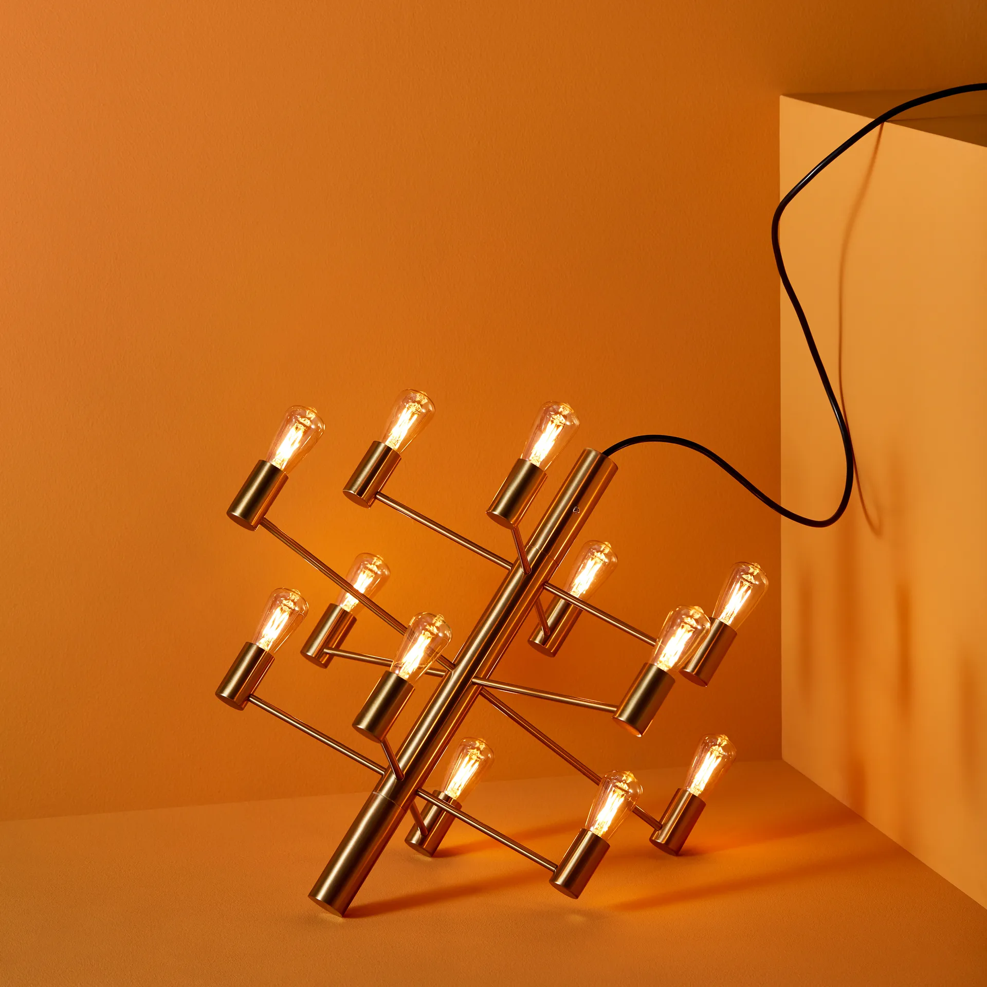 Lustre Manola 12 lumières, Satin brass Herstal