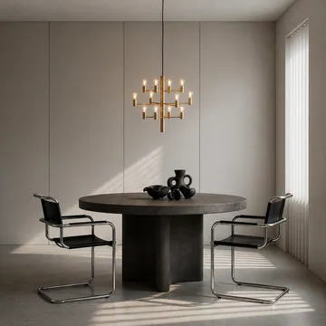 Lustre Manola 12 lumières - Satin brass - Herstal