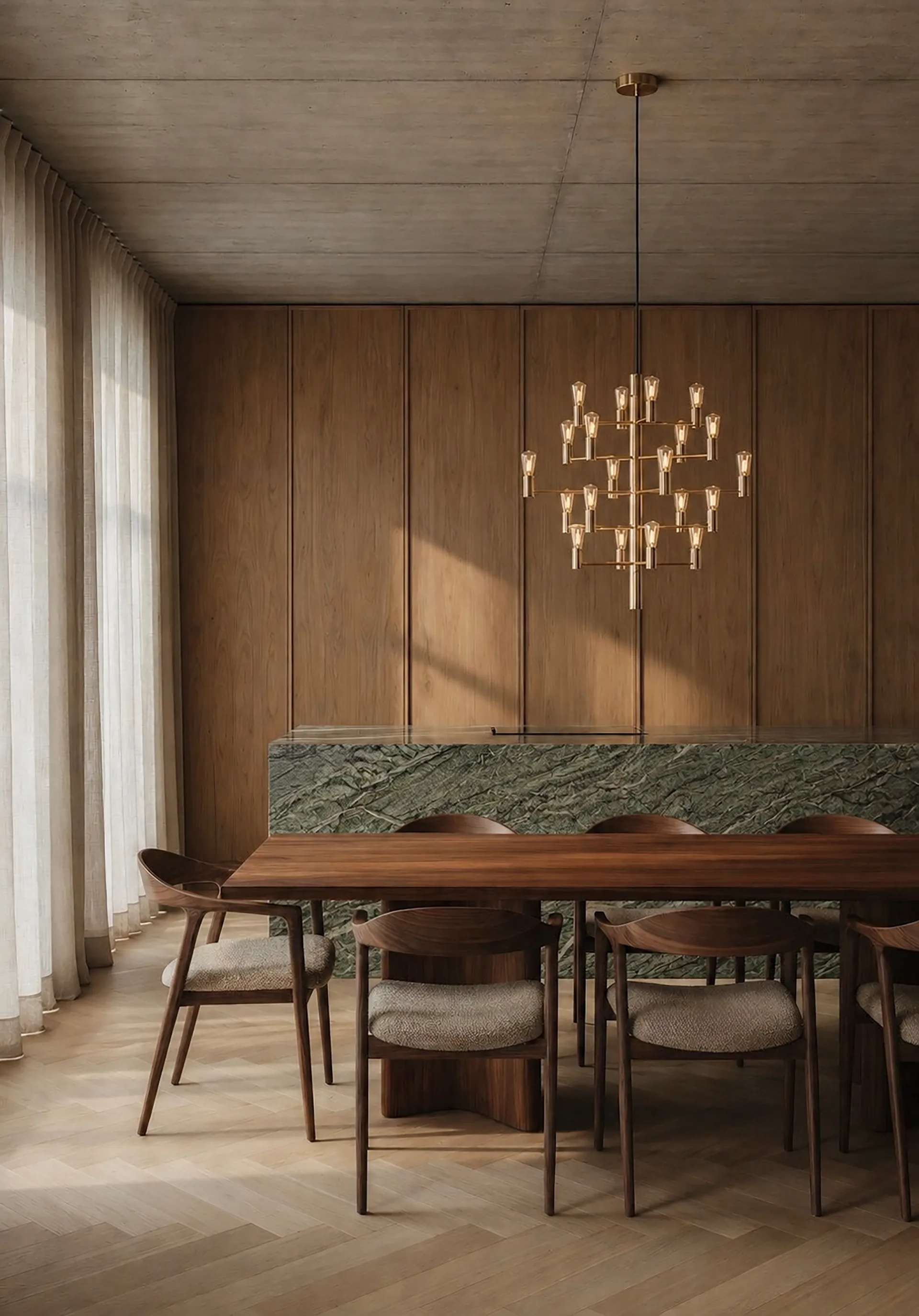 Lustre Manola 20, Satin brass Herstal