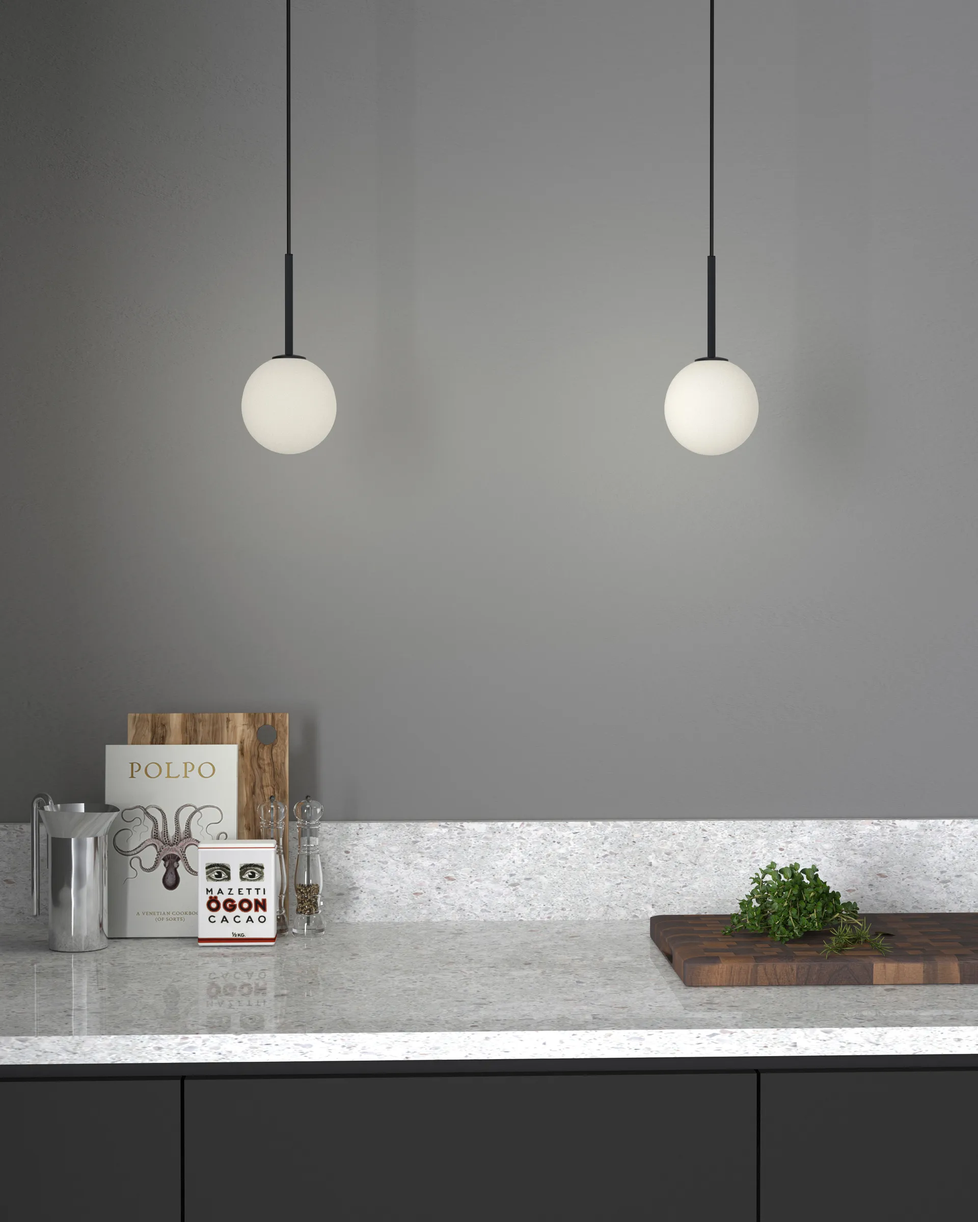 Suspension Ballon, Noir mat Herstal