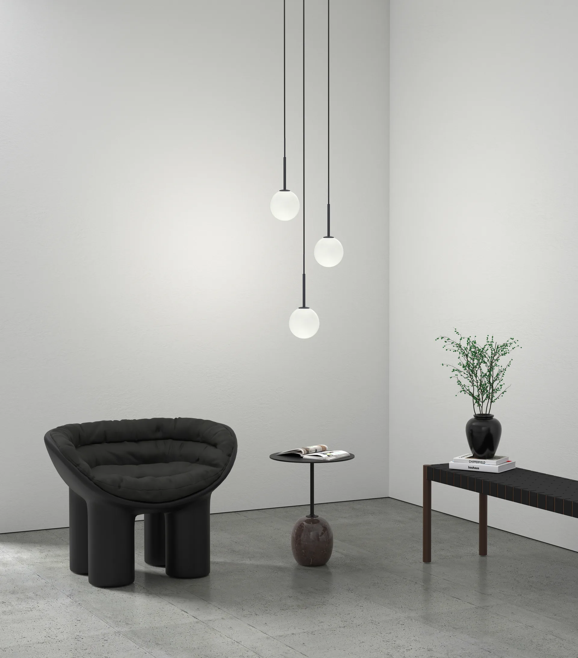 Suspension Ballon, Noir mat Herstal