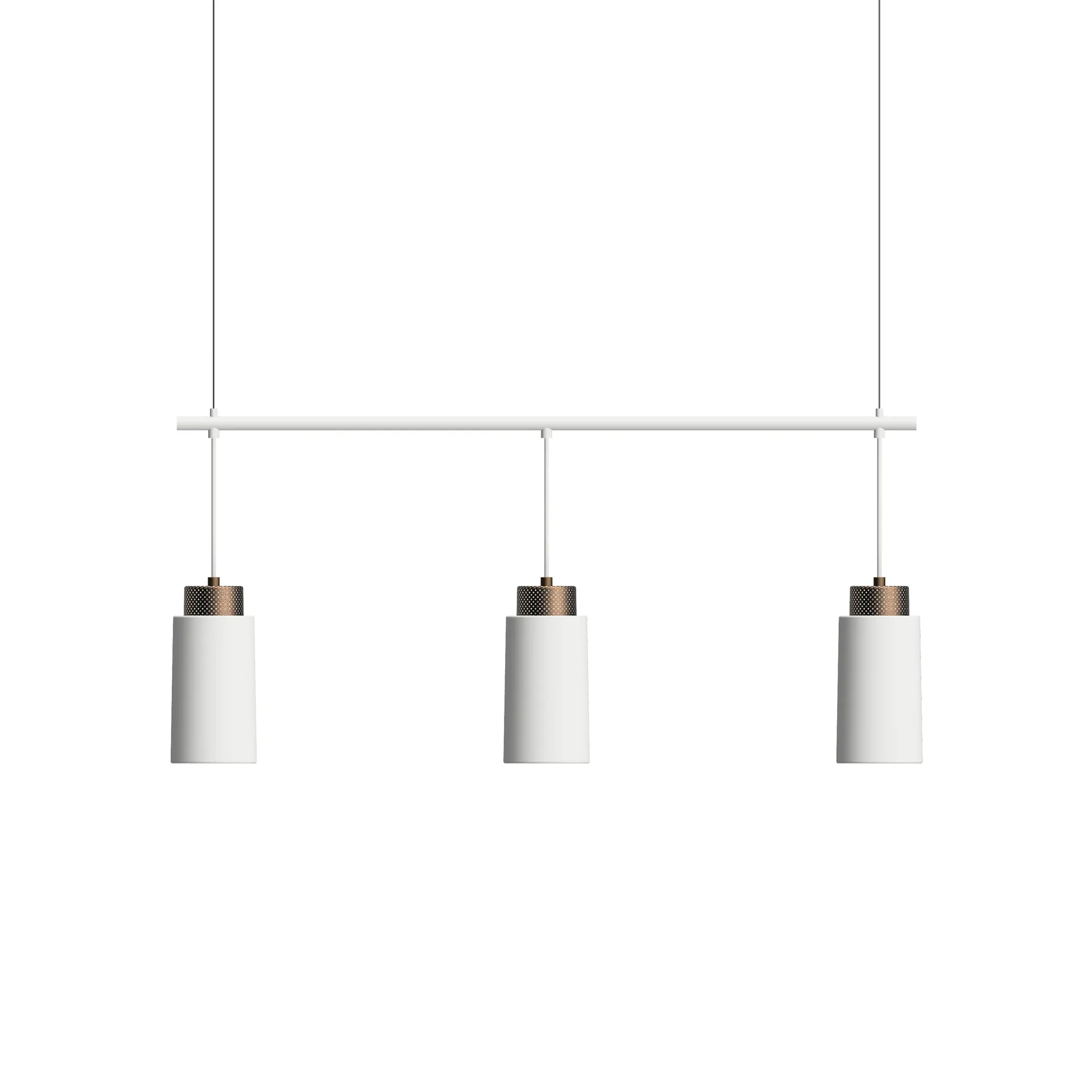 Suspension Edge trio, Blanc mat-bronze Herstal