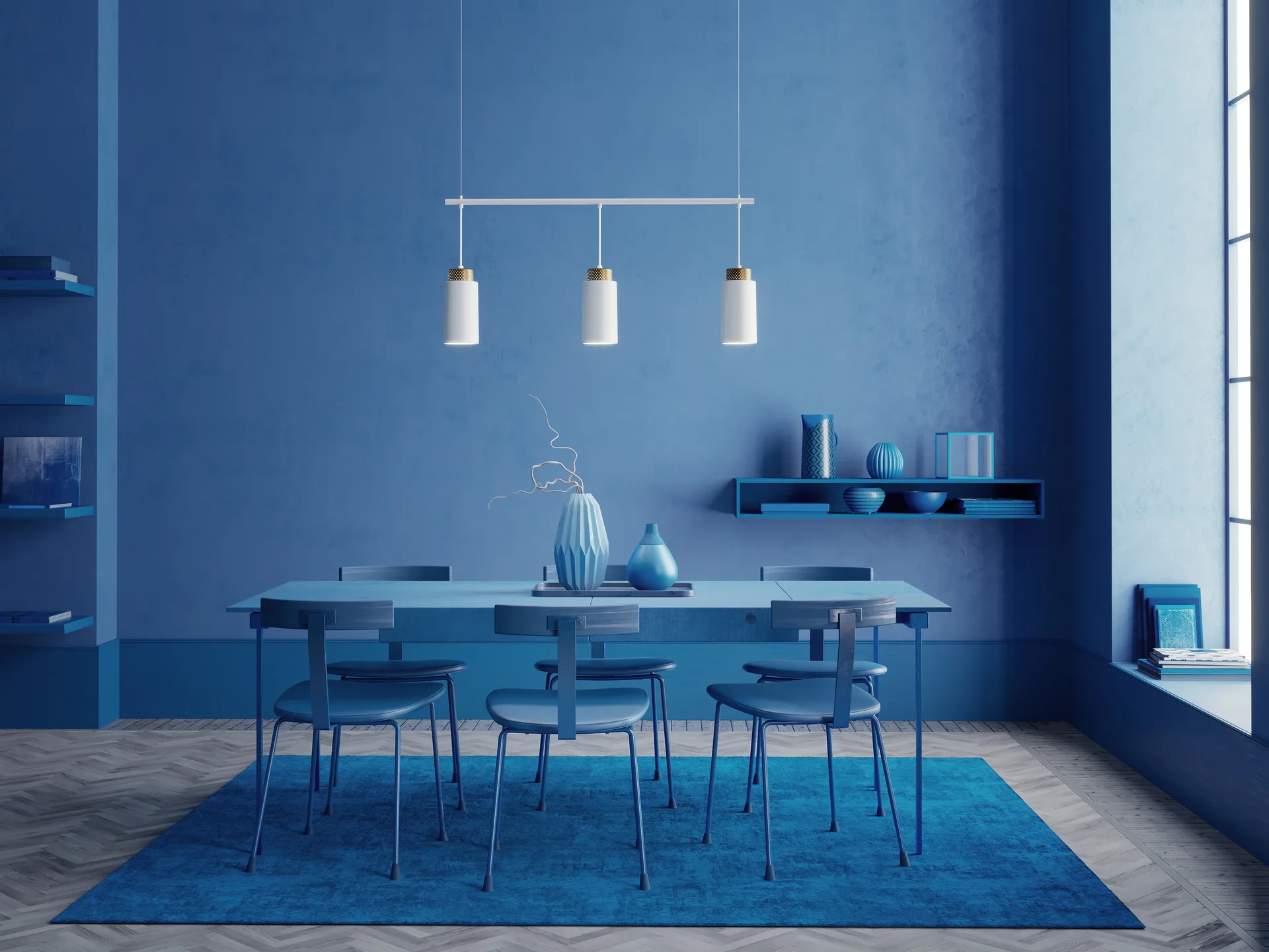 Suspension Edge trio, Blanc mat-bronze Herstal