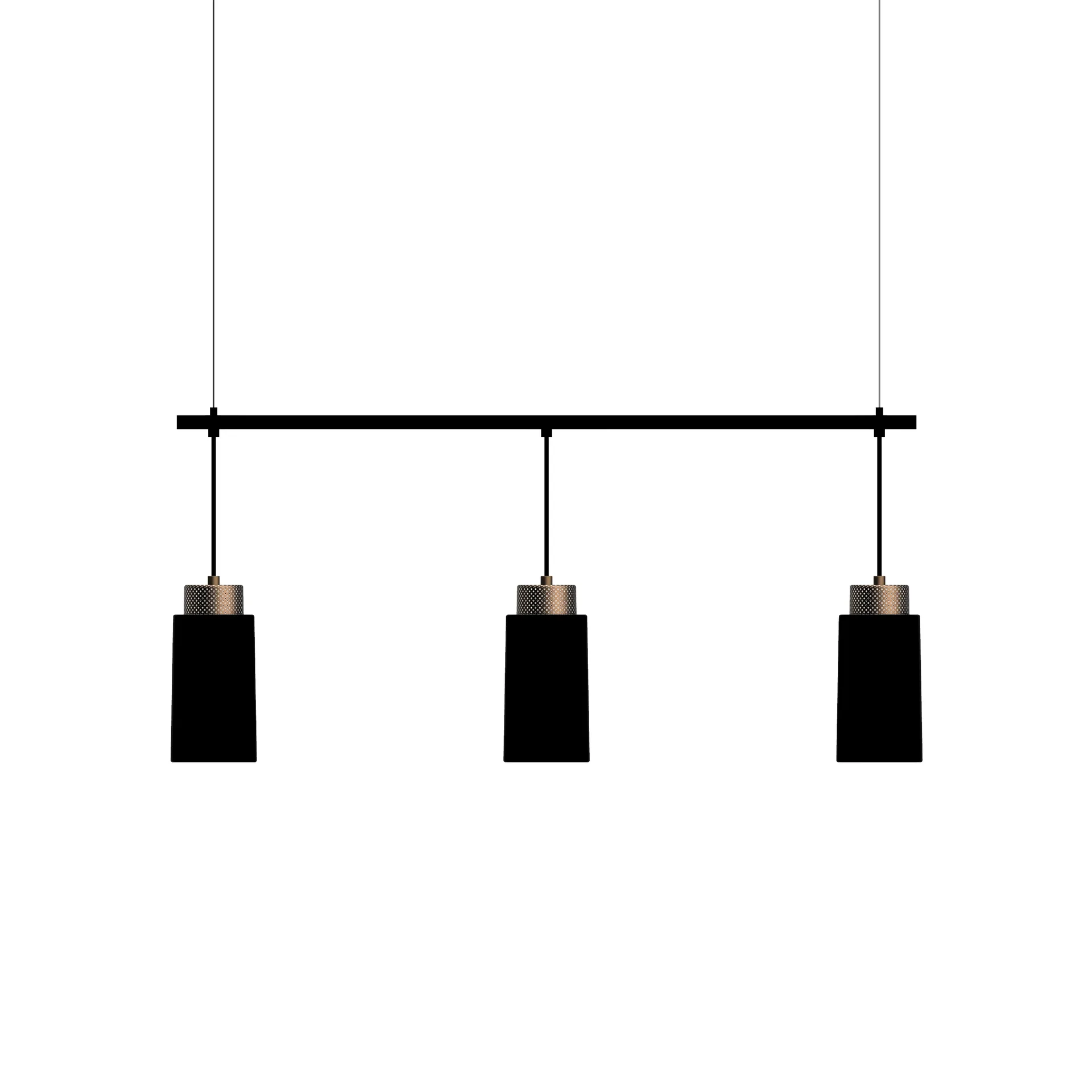 Suspension Edge trio, Noir mat-bronze Herstal