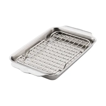 Hestan Ovenbond plaque de cuisson avec grille de refroidissement - Acier inoxydable, 16,8x28,8 cm - Hestan