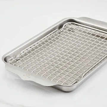 Hestan OvenBond sauteuse en acier inoxydable avec grille de four - Acier inoxydable, 24x39 cm - Hestan