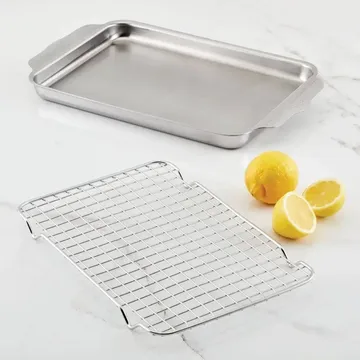Hestan OvenBond sauteuse en acier inoxydable avec grille de four - Acier inoxydable, 24x39 cm - Hestan