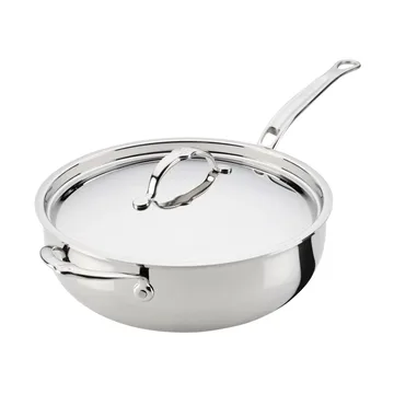 Hestan ProBond Luxe poêle polyvalente avec couvercle - Acier inoxydable, poignée d’assistance - Hestan