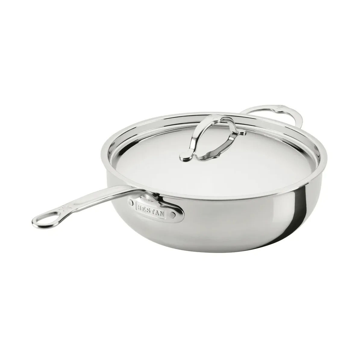 Hestan ProBond Luxe poêle polyvalente avec couvercle, Acier inoxydable, poignée d’assistance Hestan