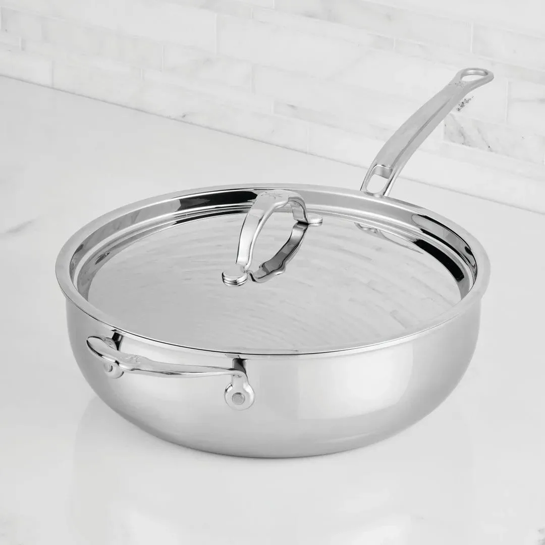 Hestan ProBond Luxe poêle polyvalente avec couvercle, Acier inoxydable, poignée d’assistance Hestan