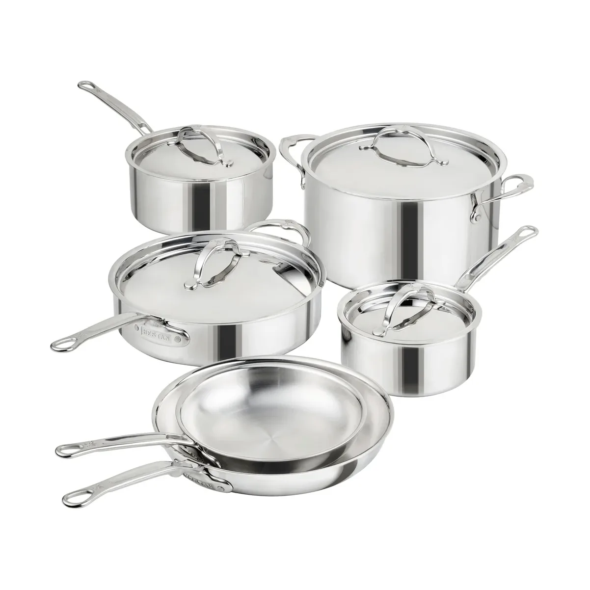 Hestan ProBond Luxe set de casseroles et poêles, Acier inoxydable, 10 pièces Hestan