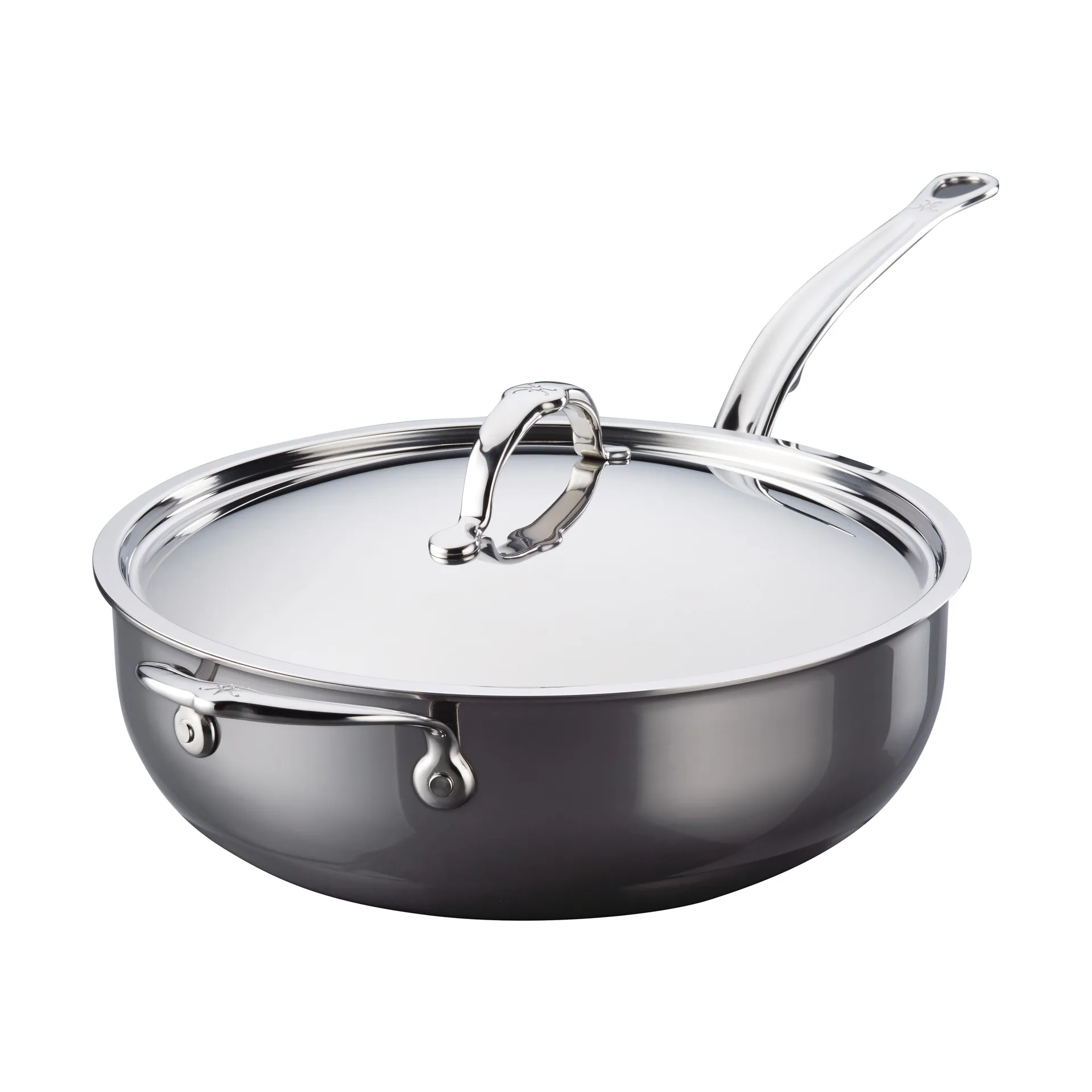 Poêle à frire avec couvercle Hestan Nanobond 4,7 L, Acier inoxydable Hestan