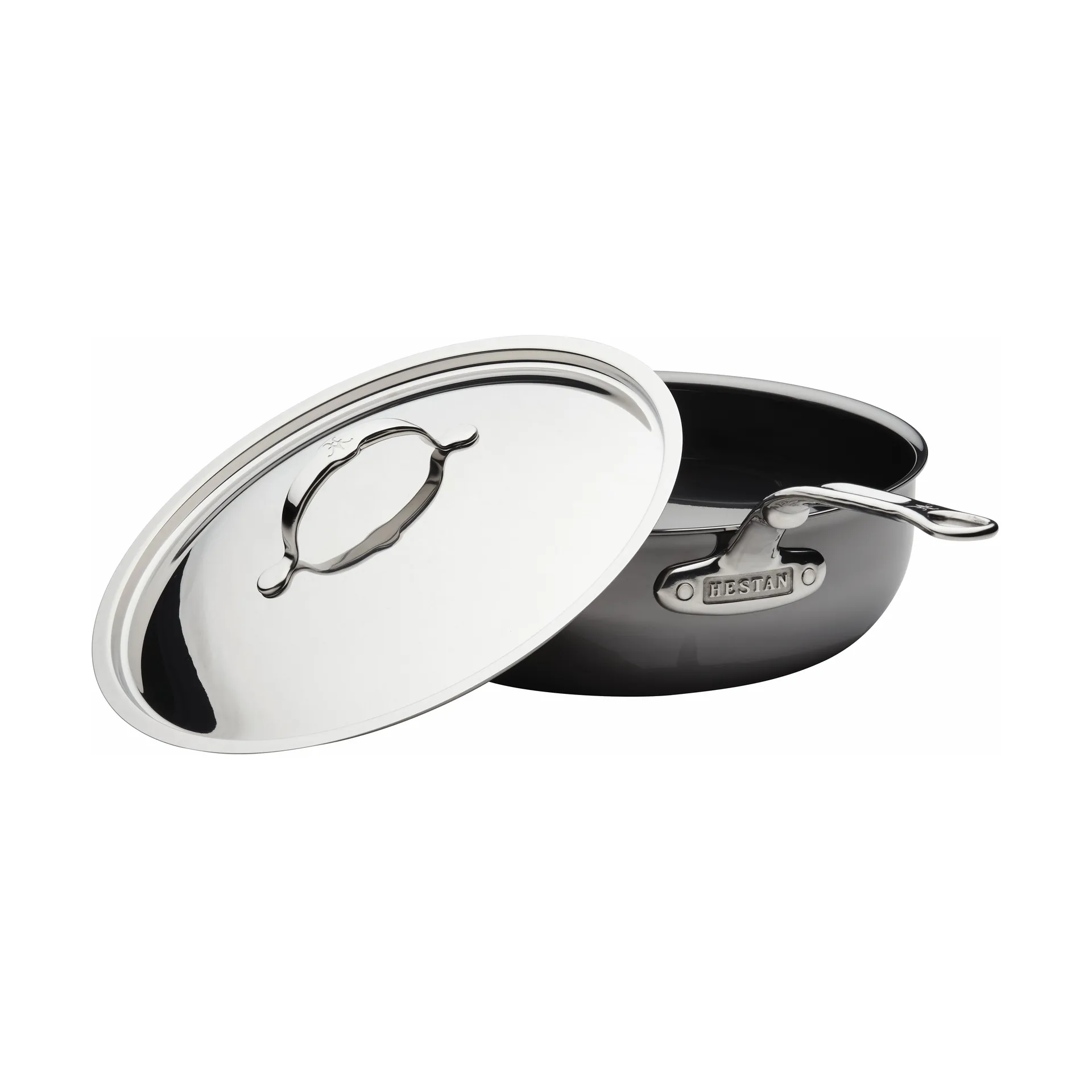Poêle à frire avec couvercle Hestan Nanobond 4,7 L, Acier inoxydable Hestan